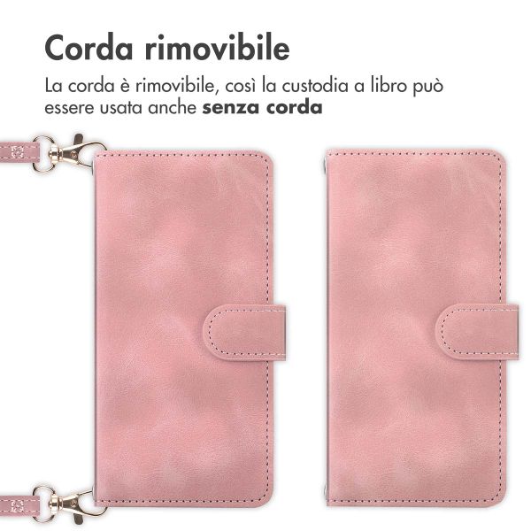 imoshion Cover a libro con Cordino Apple iPhone SE (2022 / 2020) / 8 / 7 - Rosa