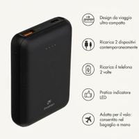 imoshion Powerbank compatta da 10.000 mAh – Powerbank piccola – Quick Charge e Power Delivery – Nero