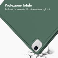 Accezz Cover a libro in silicone Smart Apple iPad Air 13 pollici (2026) M4 / (2025) M3 / (2024) M2 - Verde scuro