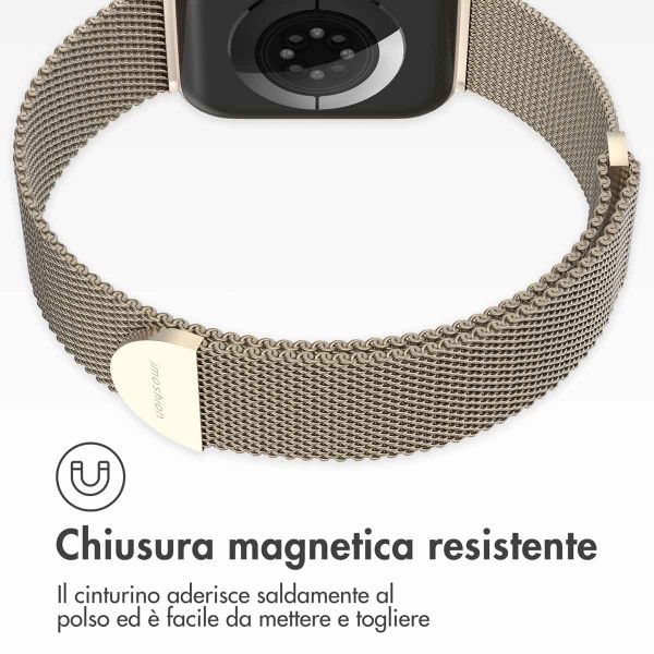 imoshion Cinturino milanese magnetico Apple Watch | 44/45/46/49 mm - Taglia S - Starlight