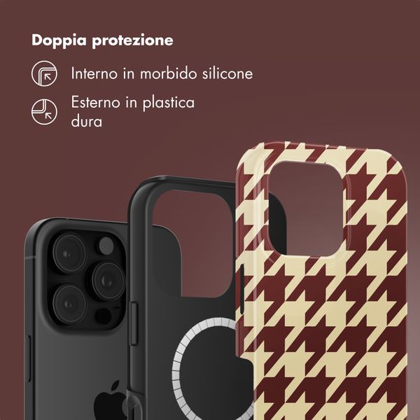 Selencia Cover posteriore Vivid con MagSafe Apple iPhone 16 Pro - Pied-de-Poule