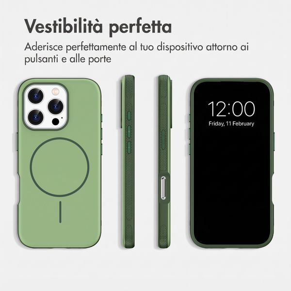 imoshion Cover posteriore Color con Thin MagSafe Ring Apple iPhone 16 Pro - Verde scuro