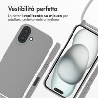 imoshion Cover in Silicone con Cordino Apple iPhone 16 - Grigio chiaro