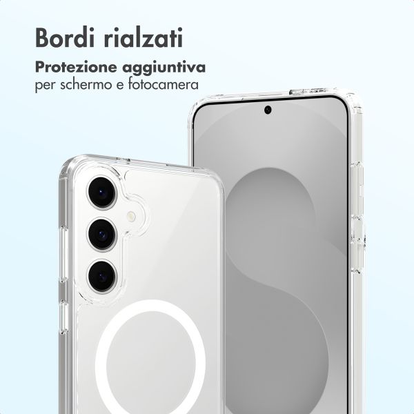 Accezz Cover posteriore Xtreme Impact con MagSafe Samsung Galaxy S25 FE - Trasparente