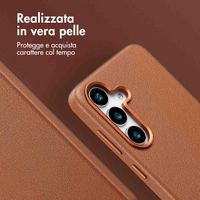 Accezz Cover in Pelle con MagSafe Samsung Galaxy S25 Plus - Sienna Brown