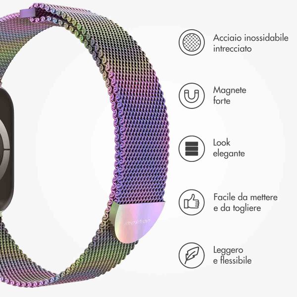 imoshion Cinturino milanese magnetico Apple Watch | 38/40/41/42 mm - Taglia S - Colorful