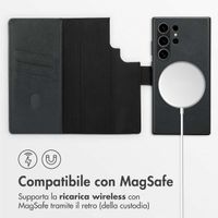 Accezz Cover in pelle 2 in 1 con MagSafe Samsung Galaxy S24 Ultra - Onyx Black