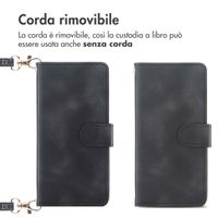 imoshion Cover a libro con Cordino Samsung Galaxy S25 FE - Nero