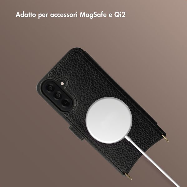Selencia Cover Riva con MagSafe e cordino Samsung Galaxy A37 (5G) - Nero