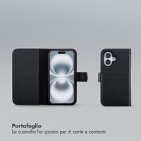 Selencia Libreria rimovibile Olyn con MagSafe Apple iPhone 16 - Nero