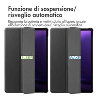 imoshion Cover a libro Trifold Samsung Galaxy Tab S9 11.0 pollici / S10 Lite / S10 FE / S9 FE 10.9 pollici - Nero
