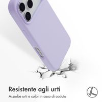 Accezz Cover in silicone liquido con MagSafe Apple iPhone 17 Pro - Lavender Gray