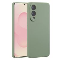 Accezz Cover in silicone liquido con MagSafe Samsung Galaxy S25 Edge - Cooper Green