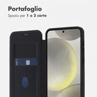 imoshion Bookcase trasparente con MagSafe Samsung Galaxy S25 / S24 - Nero