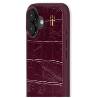 iDeal of Sweden Cover posteriore in pelle vegana MagSafe Apple iPhone 16 - Fine Wine Croco