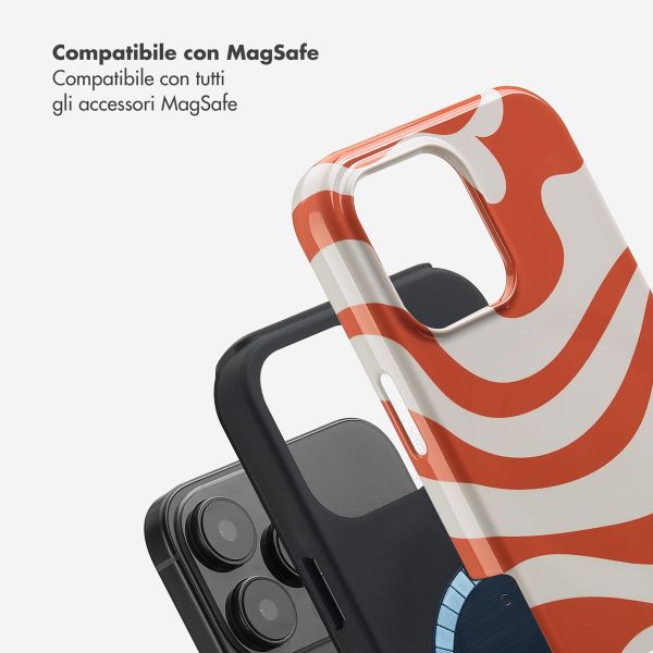 Selencia Cover posteriore Vivid con MagSafe Apple iPhone 16 Pro Max - Dream Swirl Orange
