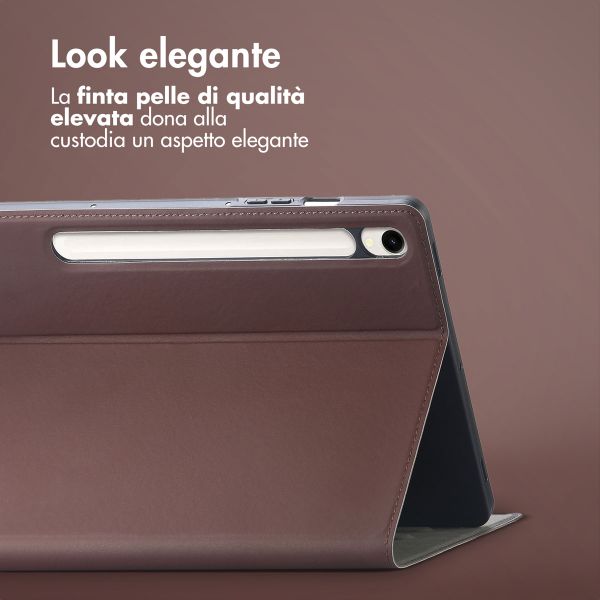 Accezz Cover Tablet Classica Samsung Galaxy Tab S10 Ultra / Tab S9 Ultra - Marrone