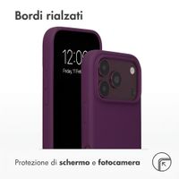 Accezz Cover in silicone liquido con MagSafe Apple iPhone 18 Pro / 17 Pro - Dark Cherry