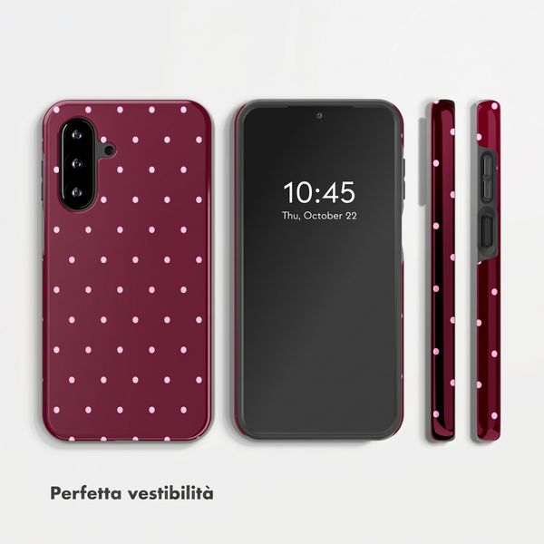 Selencia Cover Posteriore Vivid Samsung Galaxy A17 (5G) / (4G) - Happy Dots Burgundy