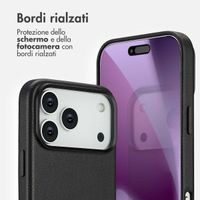 Accezz Cover in Pelle con MagSafe Apple iPhone 17 Pro Max - Onyx Black