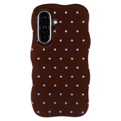 Selencia Cover Vivid Wavy con MagSafe Samsung Galaxy A57 (5G) - Happy Dots Chocolate