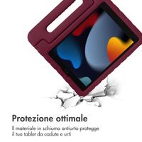 imoshion Cover Posteriore Kidsproof con Maniglia Apple iPad 9 (2021) 10.2 pollici / iPad 8 (2020) 10.2 pollici / iPad 7 (2019) 10.2 pollici - Velvet Plum