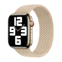 Apple Cinturino Solo intrecciato Apple Watch | 38/40/41/42 mm - Taglia 5 - Beige
