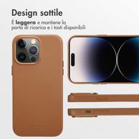 Accezz Cover in Pelle con MagSafe Apple iPhone 14 Pro Max - Sienna Brown