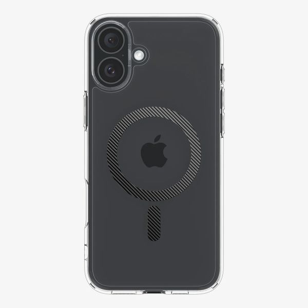 Spigen Cover Posteriore Ultra Ibrida con MagSafe Apple iPhone 16 - Carbon Fiber