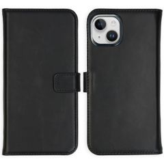 Selencia Cover a libro in vera pelle Apple iPhone 15 Plus - Nero
