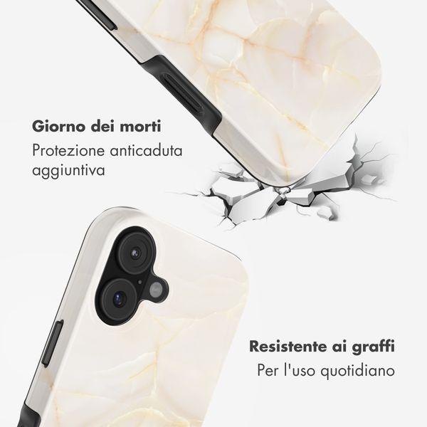 Selencia Cover Posteriore Vivid Apple iPhone 17 - Golden Beige Marble