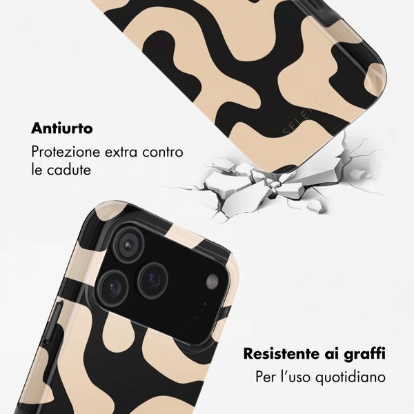 Selencia Cover posteriore Vivid con MagSafe Apple iPhone 18 Pro / 17 Pro - Art Wave Black