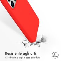 Accezz Cover in silicone liquido con MagSafe Apple iPhone 14 Pro Max - Rosso