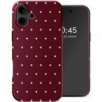 Selencia Vivid Backcover Apple iPhone 16 - Happy Dots Burgundy