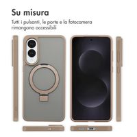 Accezz Cover con anello e supporto con MagSafe Samsung Galaxy S25 Edge - Marrone
