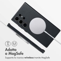Accezz Cover in Pelle con MagSafe Samsung Galaxy S24 Ultra - Onyx Black