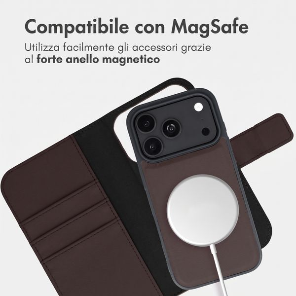 imoshion Cover a libro di lusso 2-in-1 rimovibile Apple iPhone 18 Pro Max / 17 Pro Max - Marrone