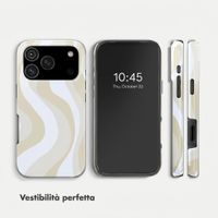 Selencia Cover Posteriore Vivid Apple iPhone 18 Pro Max - Desert Waves Beige