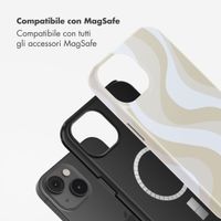 Selencia Cover posteriore Vivid con MagSafe Apple iPhone 14 - Desert Waves Beige