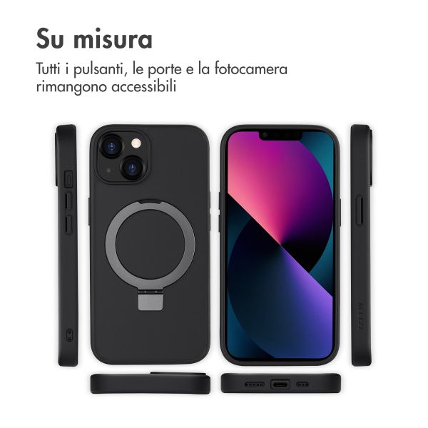 Accezz Cover con anello e supporto con MagSafe Apple iPhone 13 - Nero