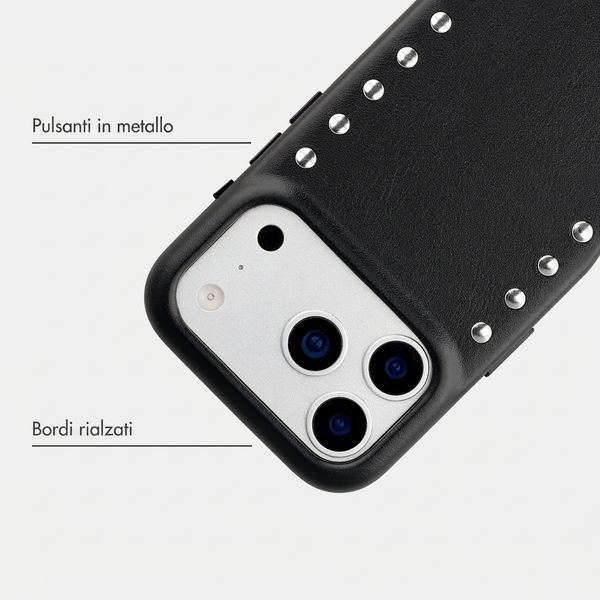 Selencia Cover posteriore Studs con MagSafe Apple iPhone 17 Pro Max - Velvet Black
