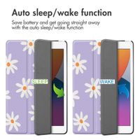 imoshion Cover Trifold Design Apple iPad 9 (2021) 10.2 pollici / iPad 8 (2020) 10.2 pollici / iPad 7 (2019) 10.2 pollici - Flowers Distance