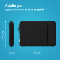 imoshion Cover per laptop 15-16 pollici - Laptopsleeve con tasca - Black