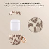 Selencia Cover Sabi stampa pantera  Apple Airpods 1 / 2 - Soft Ivory