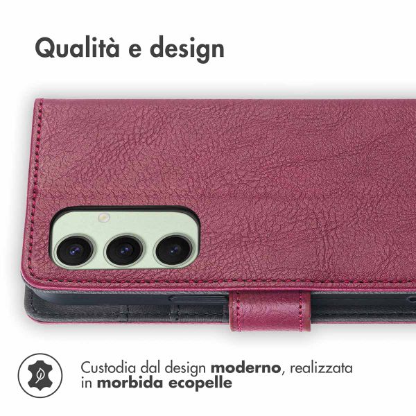 imoshion Cover a libro di Lusso Samsung Galaxy S24 FE - Bordeaux