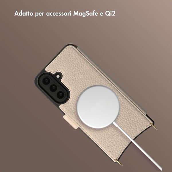 Selencia Cover Riva con MagSafe e cordino Samsung Galaxy A57 (5G) - Beige