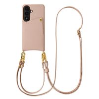 Selencia Cover per telefono Nova con cordino e portacarte Samsung Galaxy S26 - Dusty Rose