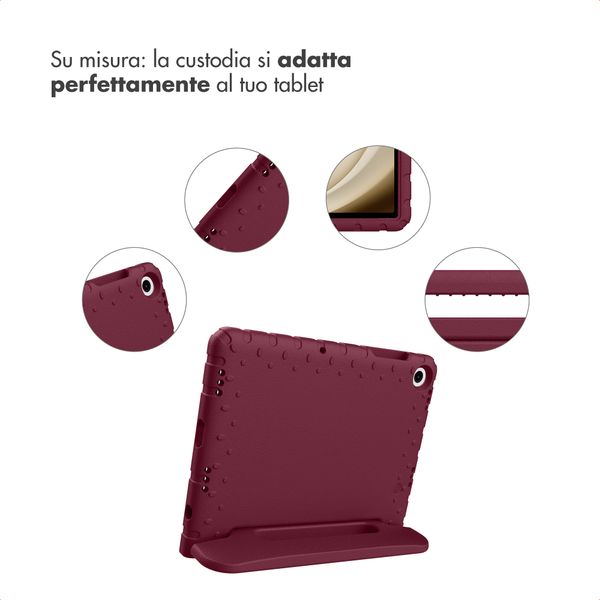 imoshion Cover Posteriore Kidsproof con Maniglia Samsung Galaxy Tab A11 Plus / A9 Plus - Velvet Plum