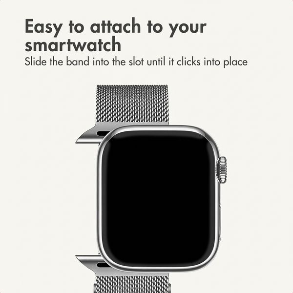 imoshion Milanees magnetisch bandje Apple Watch | 44/45/46/49 mm - Zilver