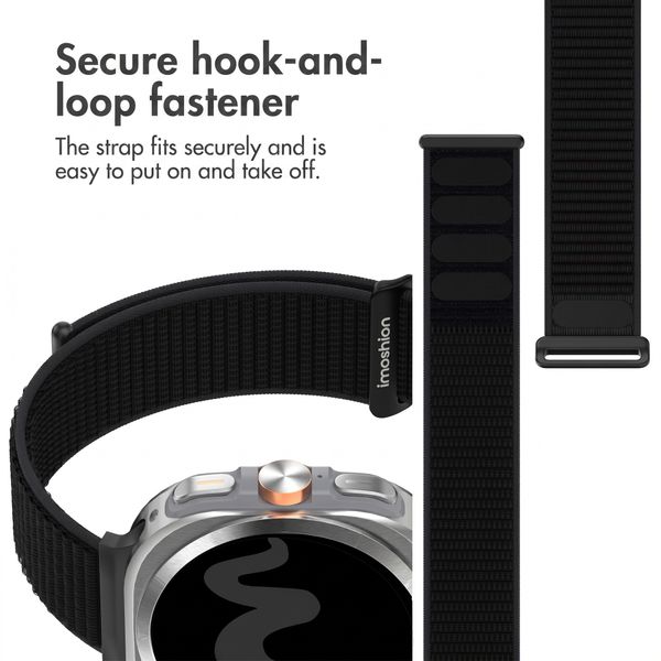 imoshion Nylon bandje Samsung Galaxy Watch Ultra (2024/2025) - Zwart